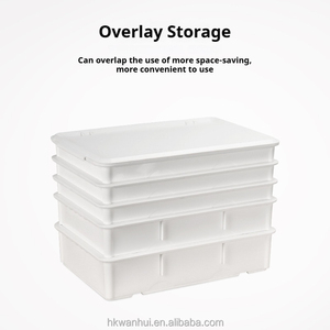 Commercial Food Grade Dough Box Stackable Proofing Box with Trolley PP Dough Container for Bakery Restaurant <b>Kitchen</b> - Product Image 5