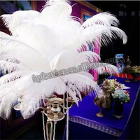 Plumes d'autruche blanches de 45-50 cm, en vrac, pour costumes de carnaval, grandes plumes violettes, pour la décoration de mariage