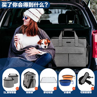 Sac de voyage pour chien d'extérieur avec conteneur pour nourriture, équipement multifonctionnel pour animaux de compagnie, rangement pour animaux de compagnie, sacs à dos pour chiens, accessoires pour chiens