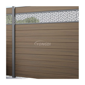 Allemagne <span class=keywords><strong>180x180</strong></span> Aluminium <span class=keywords><strong>Bois</strong></span> Plastique Jardin WPC Sichtschutz Zaun Panneau de clôture WPC extérieur Service de modélisation 3D inclus - Product Image 2