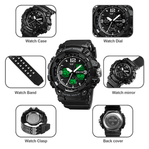 Reloj Deportivo SKMEI 1742 DSM11 Gris Camuflaje, Analógico Digital, Doble Hora, Resistente al Agua, Correa de Silicona LED - Product Image 2
