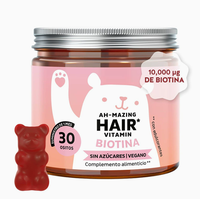 Gummies à la biotine pour les cheveux, la peau et les ongles, Gummies multivitaminés en forme d'ours pour les soins de beauté, certifiés GMP, étiquette privée OEM