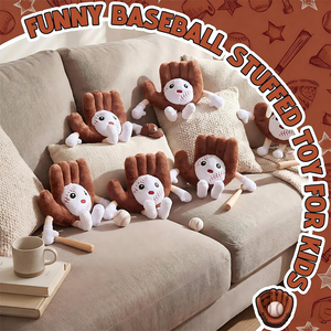 Juguete de Peluche de Béisbol Creativo y Divertido con Guantes y Patas, Peluche Suave de 11 Pulgadas para Niños y Niñas, Regalos de Navidad y Cumpleaños para Fanáticos del Béisbol - Product Image 4