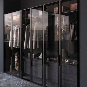Modern Minimalist Wooden <b>Wardrobe</b> Sleek Design Soft Closing <b>Sliding</b> <b>Door</b> Custom Melamine Finish Bedroom Armoire Closet Flat - Product Image 6