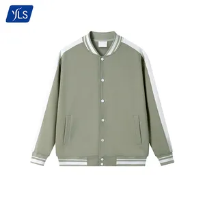 Yls Bán Buôn Trống Varsity Áo Khoác Bông Nặng 380G Dày Biểu Tượng Tùy Chỉnh Bóng Chày Áo Khoác Preppy Vài Pháp Terry Áo Khoác