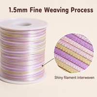 Cordon en nylon tressé personnalisable de 1,5 mm, fil de soie coréen durable pour l'artisanat, l'emballage cadeau et les projets de bricolage