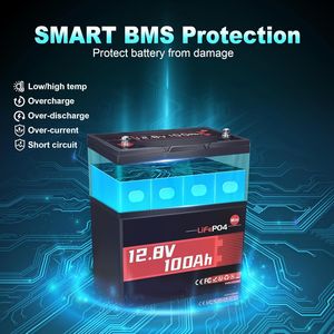 12.8V 100Ah ミニ LiFePO4 リチウム電池 BMS 1280W 充電式リチウム鉄電池 RV、太陽光発電、家庭用エネルギー貯蔵に最適 - Product Image 2