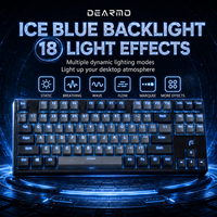 F90 Optische Schakelaar Gaming-toetsenbord 90 toetsen RGB-achtergrondverlichting USB Bedraad mechanisch toetsenbord voor desktop-pc Gamer Computer Laptop