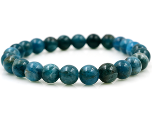 Bracelet fait main de perles de lave lisses de 8 mm de pierres précieuses naturelles réglables - Product Image 2