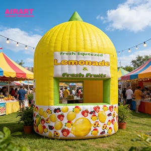 Stand gonflable en forme de citron pour les événements de carnaval et de festivals - Product Image 1