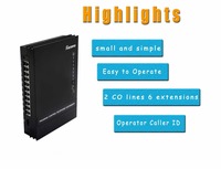 Système d'interphone EXCELLTEL Small MD206 Mini PABX/PBX avec Plug and Play, 2 lignes co-locatives, 6 extensions, identification de l'appelant pour la maison et le bureau