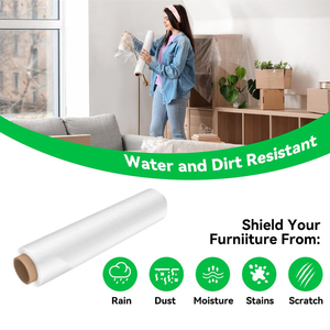 Sức Mạnh Công Nghiệp 1500ft Rõ Ràng Căng Bọc Cuộn 80 Đo Nhiệm Vụ Nặng Nề Nhựa Mềm Độ Cứng Cho <span class=keywords><strong>Pallet</strong></span> Gói Và Vận Chuyển - Product Image 5