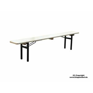 Klappbank Slimline, Ta/Fi 220x27 cm, Gambe del banco da banchetto in grigio argento - Product Image 1