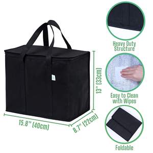 <span class=keywords><strong>Sac</strong></span> isotherme noir pliable <span class=keywords><strong>Carrefour</strong></span> avec motif de lettre d'isolation pour une utilisation à la plage - Product Image 2