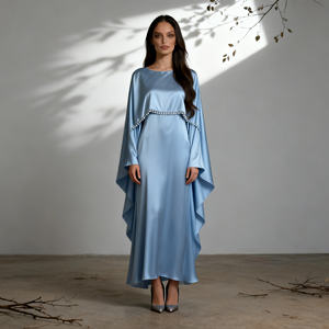 Abaya Elegante de Lujo de Poliéster Perla de Alta Calidad para Mujeres Musulmanas, Vestido de Fiesta Personalizado y Estilizado - Product Image 1