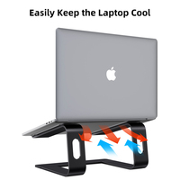 Support pour ordinateur portable Macbook en métal antidérapant au design minimaliste, support ergonomique pour ordinateur portable en aluminium