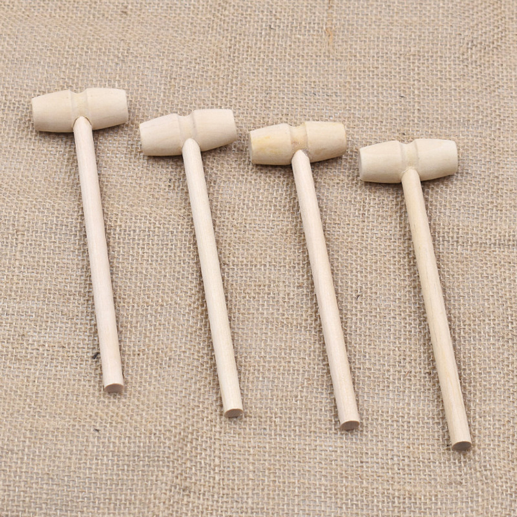 Wood hand tool Craft Unfinished Beech Wood Mallet wooden toy hammer