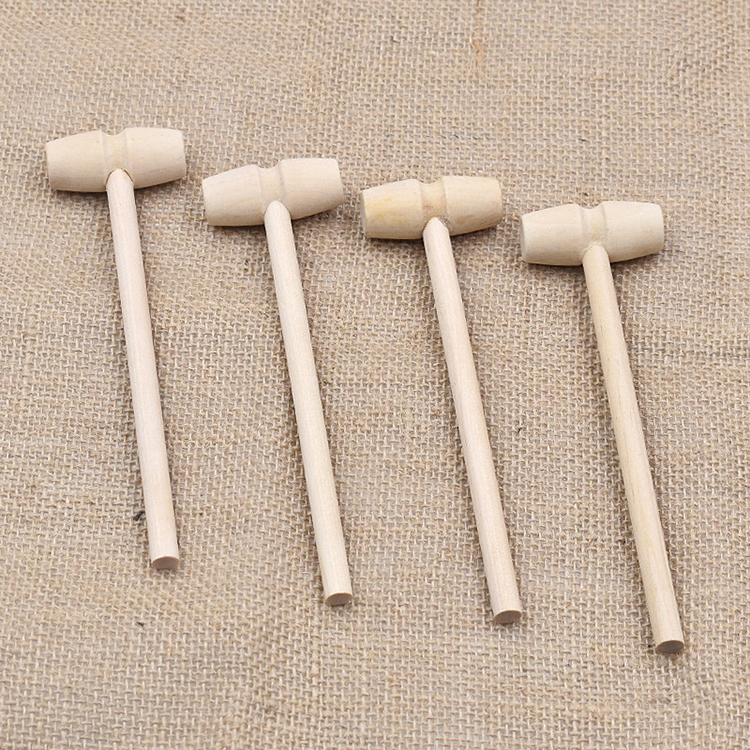 Wood hand tool Craft Unfinished Beech Wood Mallet wooden toy hammer