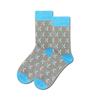 Chaussettes habillées pour hommes, motif Argyle fantaisie, en coton, collection Printemps