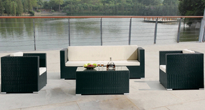 Conjunto de Muebles de Jardín Mediterráneos de Ratán Sintético Impermeable, Resistentes a los Rayos UV y Ecológicos para Hoteles, Villas, Patios, Parques y Casas de Campo - Product Image 4