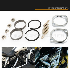 Kit de Brida de Escape Moshark de 48.9 mm (1.92 pulgadas) para Conexión de Tubo de Motocicleta Harley Big Twin, Junta de Sellado - Product Image 5