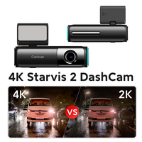Mini caméra embarquée Srarvis 2 4K avec caméra avant et arrière, GPS, ADAS, Wifi, vision nocturne 24h/24 pour voitures