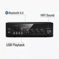 Amplificateur de puissance intégré mini USB-40C 40W avec Bluetooth USB 110V pour système de sonorisation, musique de fond, mixeur audio stéréo