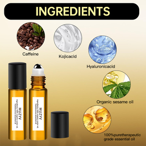 Göz merdanesi altında özel etiket Vegan Serum kafein hint yağı kuru ve yağlı ciltler için koyu halkalar için bucen - Product Image 3