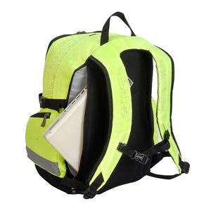 Hi Vis Waterproof Polyester <b>Backpack</b> <b>Heavy</b> <b>Duty</b> Safety Bag Laptop <b>Backpack</b> for Badminton with Reflective Straps - Product Image 5