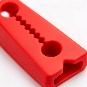 Coussin de protection universel en silicone rouge pour serrure de porte de voiture, antichoc, anti-vibration, pour automobile - Product Image 1
