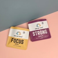 Custom Groothandel Kleine Warmte Afsluitbare Drie Zijafdichting Matte Lege Koffie Thee Eten Platte Mylar Zakje Voor Fruit Thee Groene Thee