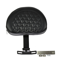 Kit de dossier de siège conducteur en cuir pour moto HCMOTORKU, réglable, en cuir PU, pour Harley Fatboy Softail 2007-2017