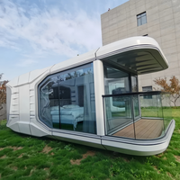 Chambre d'hôtel capsule spatiale à prix d'usine, bâtiment modulaire préfabriqué, cabine de luxe personnalisable avec équipement complet