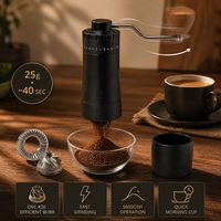 Moulin à café manuel portable à réglage externe, avec trémie de 25g et bac de 35g, pour usage quotidien, expresso et pour le café filtre, direct usine, fournisseur