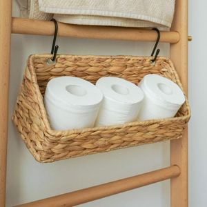 Piccoli Cesti Intrecciati <span class=keywords><strong>per</strong></span> Organizzare, Cesto <span class=keywords><strong>per</strong></span> Bucato Chiaro e Scuro, Cesto <span class=keywords><strong>per</strong></span> Palloni da <span class=keywords><strong>Basket</strong></span>, Portabiancheria in Erba con Manici - Product Image 3