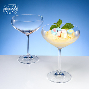 Customized Lead Free Crystal Glass Ice Cream Bowl 101-200ml Logo Printable Party Dessert Bowl - Product Image 3