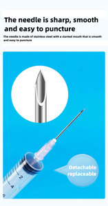 0.3 मिलीलीटर/0.5 मिलीलीटर/1 मिलीलीटर डिस्पोजेबल इंसुलिन सिरिंज सुई के साथ - Product Image 4