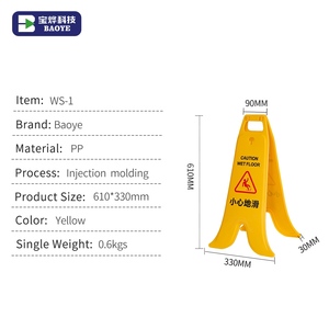 Señalización Promocional Plegable Horizontal Tipo A para Piso Mojado, <span class=keywords><strong>Señales</strong></span> de Tráfico, Conos de Advertencia en Venta - Product Image 2