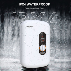 Calentador de Agua Eléctrico Instantáneo sin Tanque de 6.6KW con Control de Perilla, Estilo Coreano Popular, Calentamiento Rápido para Baño y Ducha - Product Image 1