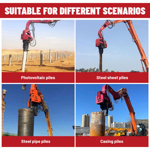 <span class=keywords><strong>Mini</strong></span> pilote de pile d'excavatrice <span class=keywords><strong>hydraulique</strong></span> 13-60 tonnes Vibro Hammer Excavator Pile Driver - Product Image 2