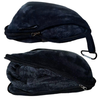 Couverture de voyage douce de qualité supérieure oreiller Compact grand 2 en 1 Combo chaud voyage avion Essentials Portable cadeaux léger