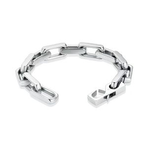 Brazalete de Moda Estilo Hip Hop, Grueso, con Acabado Pulido, Resistente a la Decoloración, Chapado en Oro Rosa, para Mujer/Hombre - Product Image 2