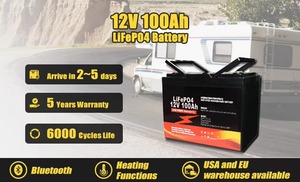 WHET <b>12V</b> 100Ah Solid State Deep Cycle <b>Battery</b> for Solar Marine Off-Grid Home 6000 Cycles -22-45 12kg - Product Image 2