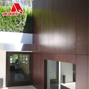 Pannelli compositi in legno pannello di decorazione all'ingrosso rivestimento della parete facciata per interni ed esterni legno grano alluminio esterno moderno - Product Image 2