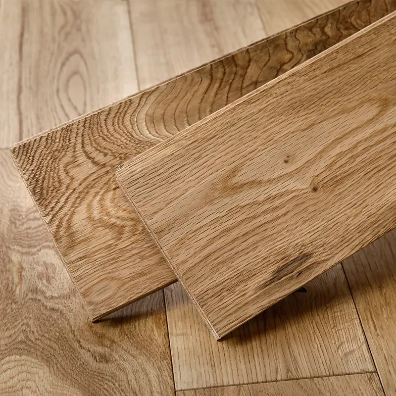 Pavimento europeo in legno duro di quercia 100% vero legno liscio in legno di ingegneria opaca per interni T G pavimento in rovere bianco