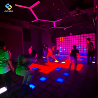 Jeu de sol LED 30x30cm, lumière de jeu interactive RGB pour salle de jeux moderne et fête