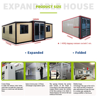 Maison préfabriquée moderne de luxe, petite maison modulaire, maison de jardin pliable et extensible, conteneur pour la famille, directement de l'usine