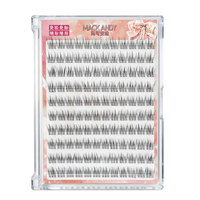 Faux cils sans colle, segmentables, en grappes individuelles, style tournesol naturel, effet renard, 5D, queue de bébé, 3D, en cheveux synthétiques