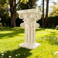 Colonne de présentation de fleurs en résine style colonne corinthienne, peinte à la main, pour décoration de jardin européen, idéale pour le dropshipping