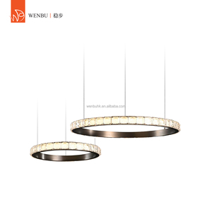 Lustre en cristal à bulles de luxe en bronze antique brossé pour salle à manger de villa - Product Image 5